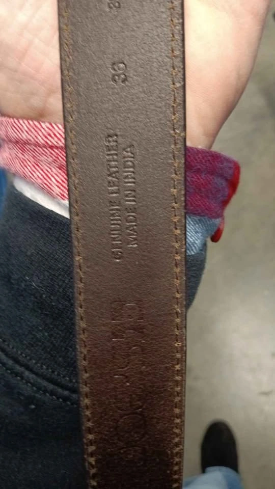 Joe's Jeans Brown Genuine Leather Belt Size 36x1-3/8" - photo 3