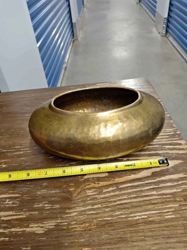 Hosley Brass Hammered Decorative Condom Holder