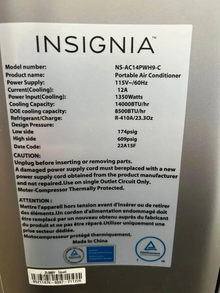 ❄️ Insignia 14,000 BTU Portable A/C – image indicator(4)