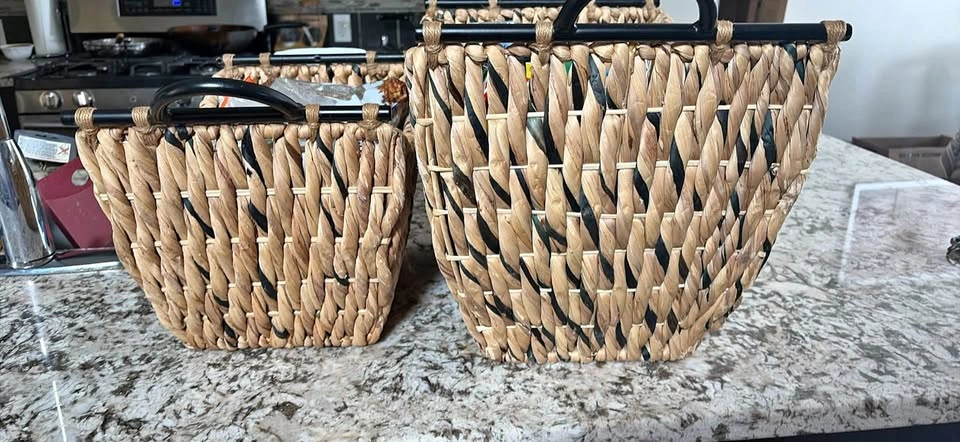 Water Hyacinth Storage Basket Set (2)
