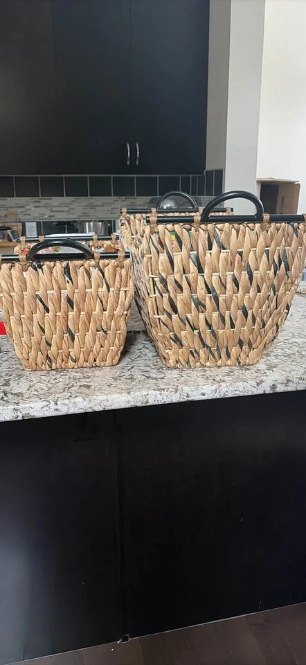 Water Hyacinth Storage Basket Set (2) - photo 2