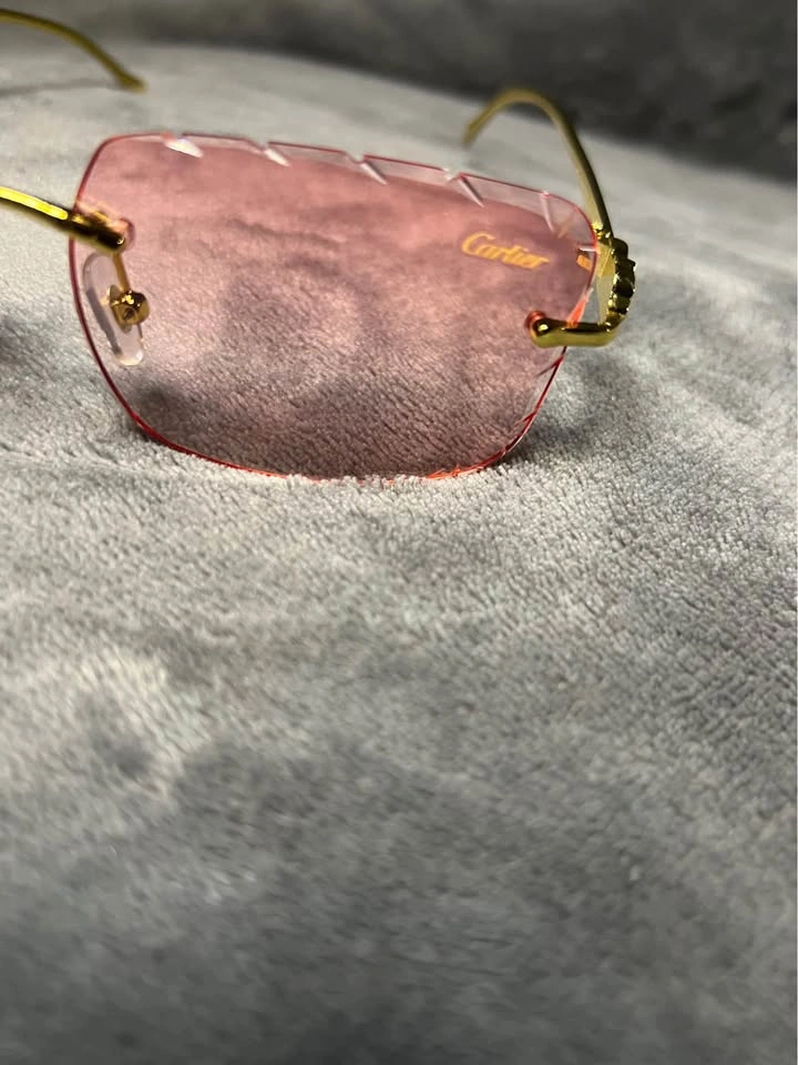 Rimless Style Cartier Gold Frame Glasses - photo 3