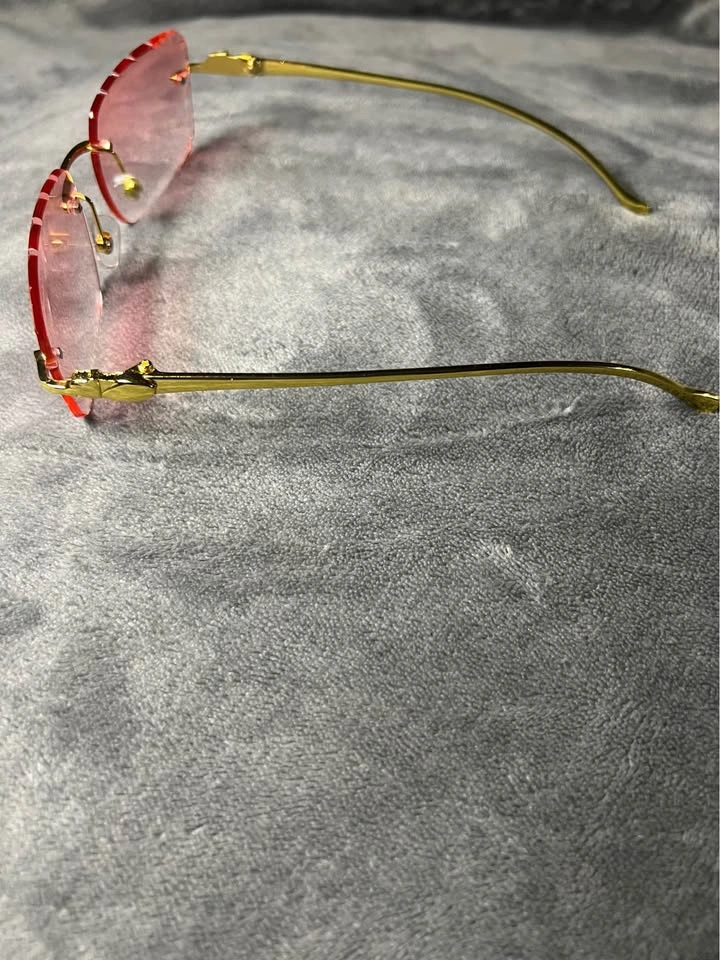 Rimless Style Cartier Gold Frame Glasses - photo 4