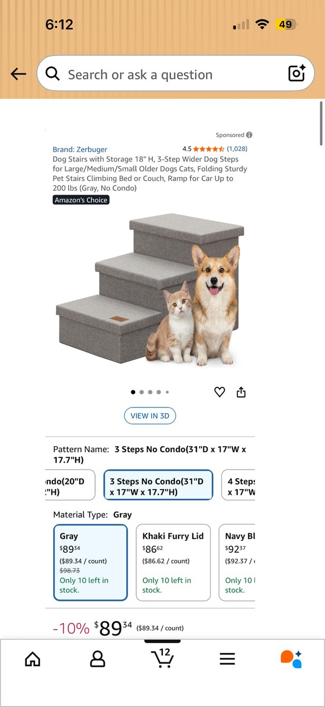 Dog Stairs with storage