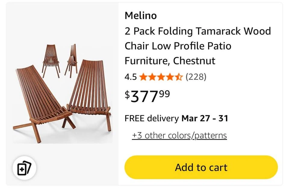 Brand New Clevermade Tamarack Folding Chair - photo 4