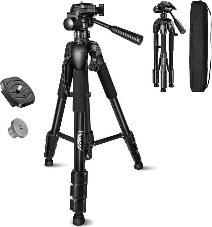 HUEPAR 56" TRIPOD 3-WAY SWIVEL