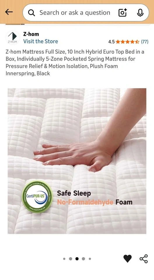 Brand new Z-HOM Full Size Hybrid Mattress (10 inch) - photo 2