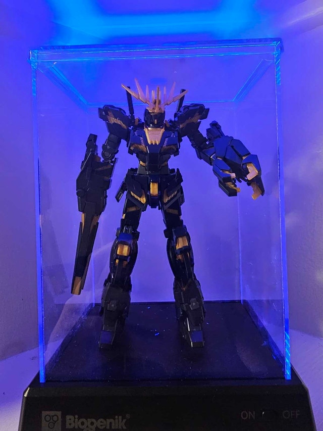 Gundam Model Kits Display Case with Blue LED - photo 3