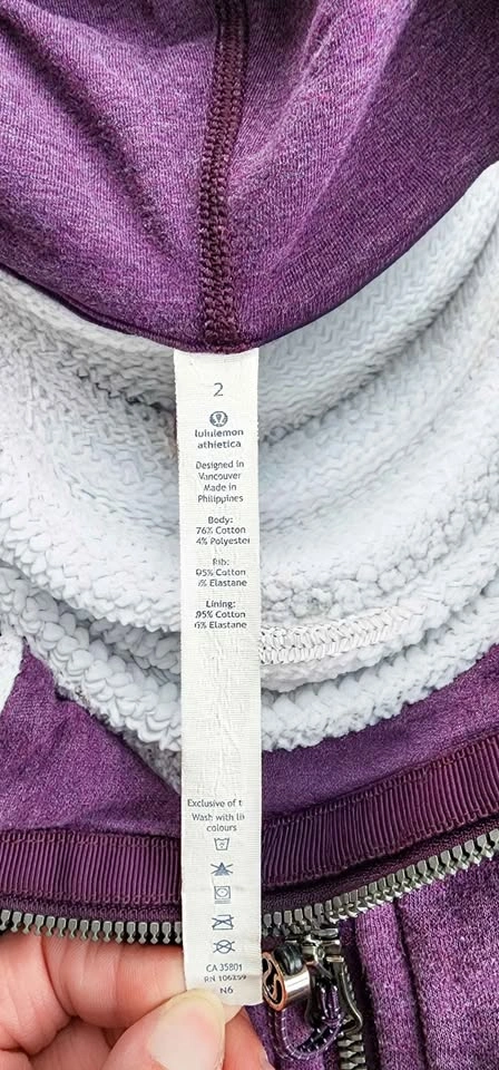 Lululemon Scuba Full-Zip Hoodie - Purple/Magenta - Size 2 - photo 4