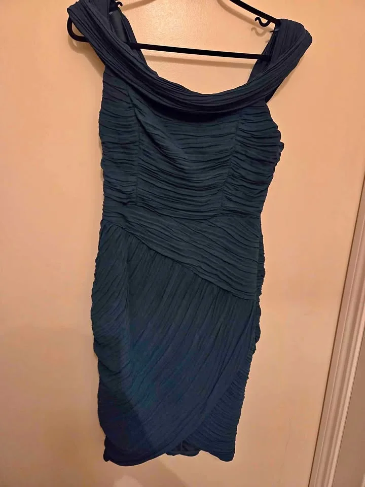 Dark teal blue dress (M or size 8) thumbnail