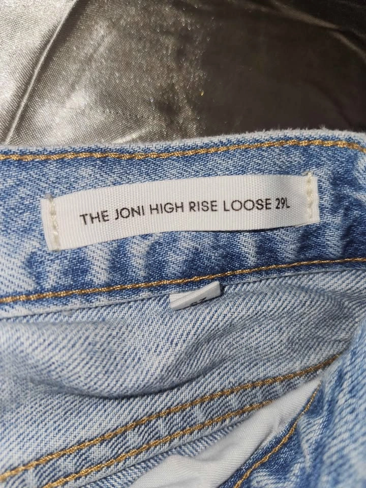 Aritzia Denim Forum Joni High Rise Loose Jeans Light Wash Size 2 - photo 2