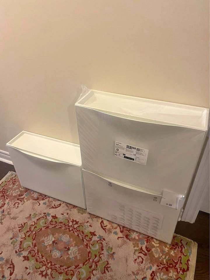 Brand New IKEA TRONES Shoe Storage (Set of 3) - White