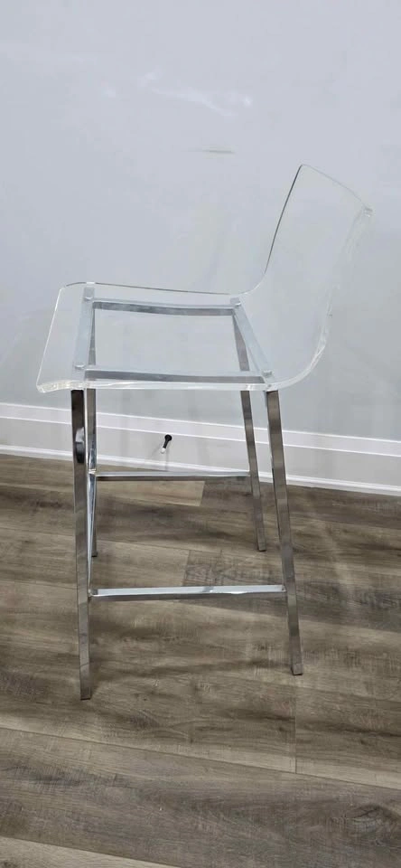 4 pcs. Modern Acrylic Bar Stools – Chrome Frame (Luxury Look) - photo 4