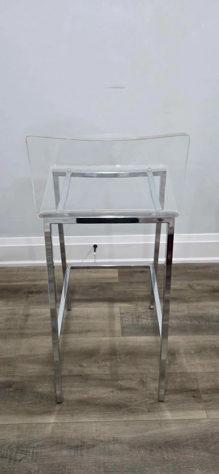4 pcs. Modern Acrylic Bar Stools – Chrome Frame (Luxury Look) - photo 5
