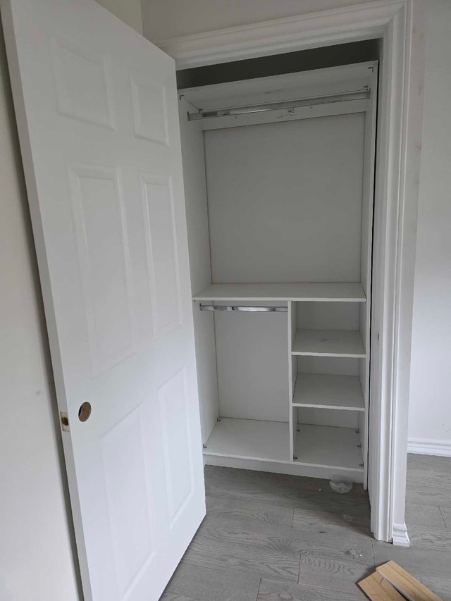Custom Closet Organizer with Shelves and Rod