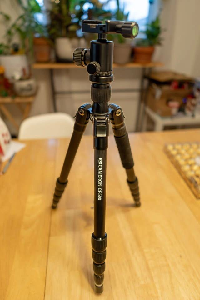 Camera Gear: Carbon Fibre Tripod, Video Head, Battery Charger