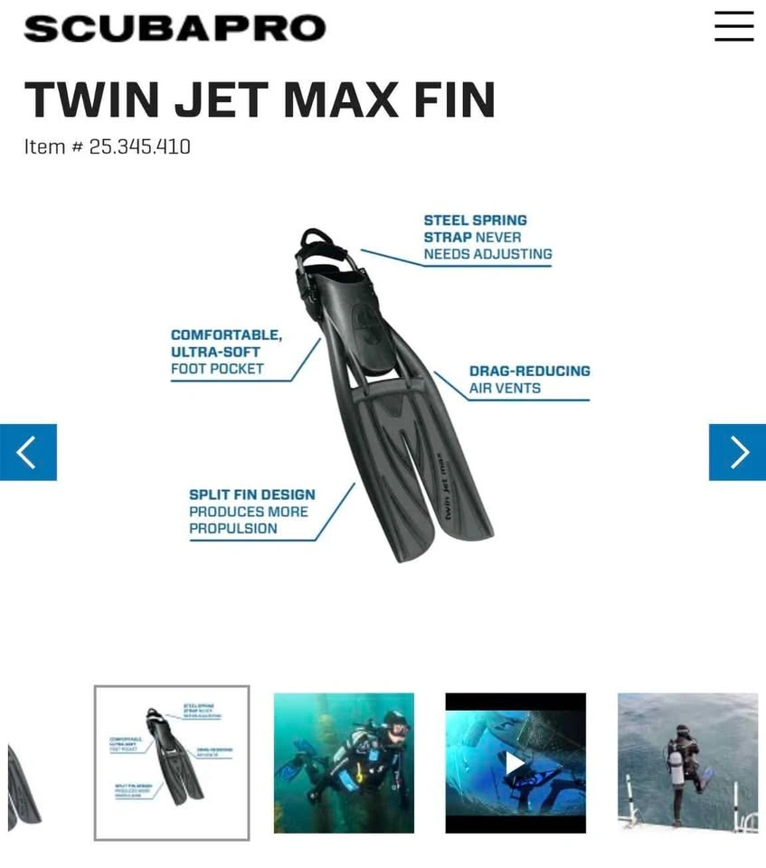Scuba Pro Fin - Twin Jet Max - Large - photo 3