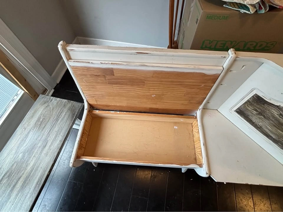 Farmhouse Kitchen Corner Table with Storage Bench - photo 4