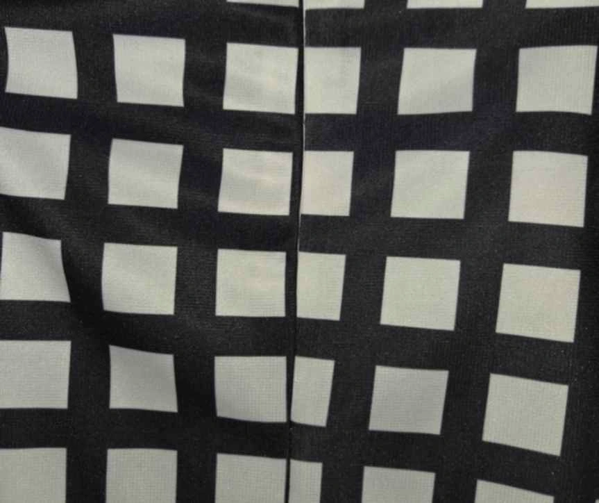 Elegant Checkerboard Geometric Pencil Skirt | Black & White XXL - photo 2