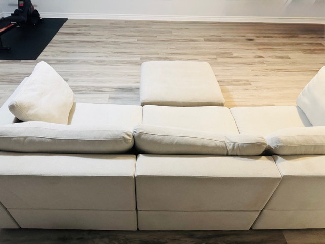 Living Room Couch with Ottoman - photo 2