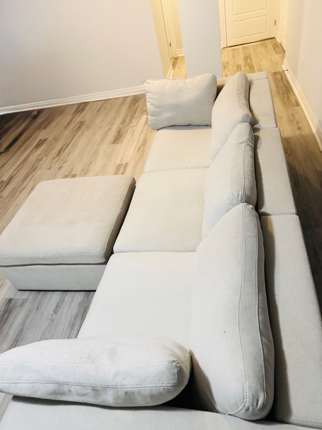 Living Room Couch with Ottoman - photo 3