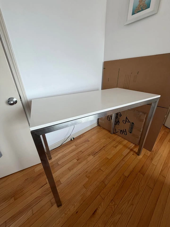 Room & Board Stainless Steel Console Table w/ Stone Top (48”) - photo 3