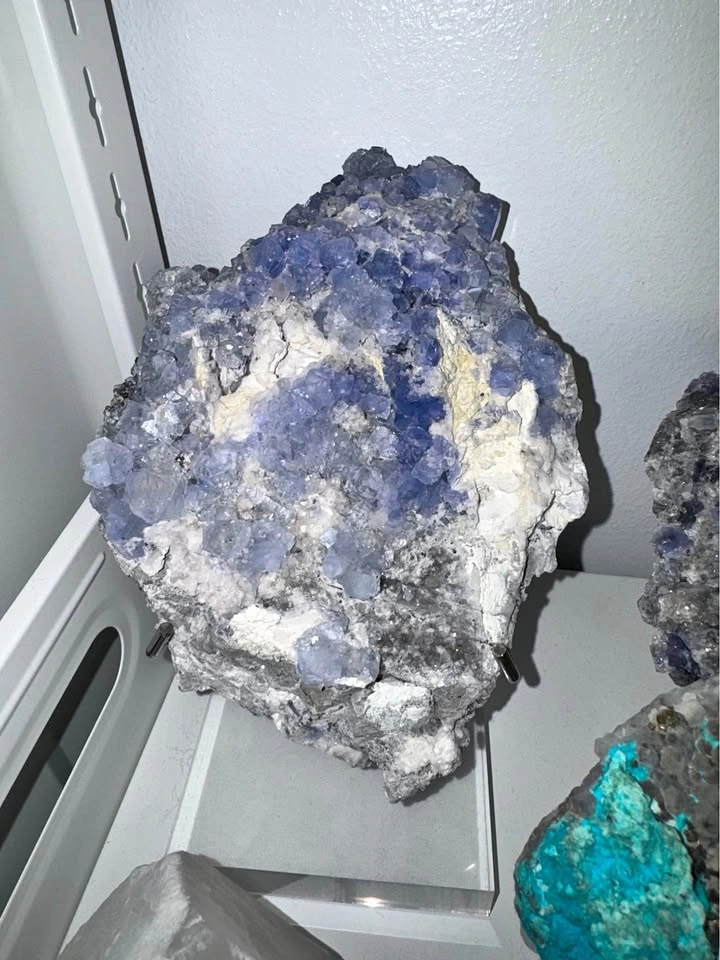 Large blue fluorite from fujian Crystal Metaphysical Mineral