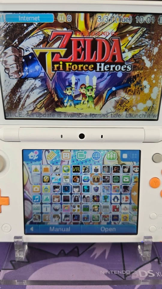 New Nintendo 2DS XL - White and Orange with 128GB SD Card - photo 2