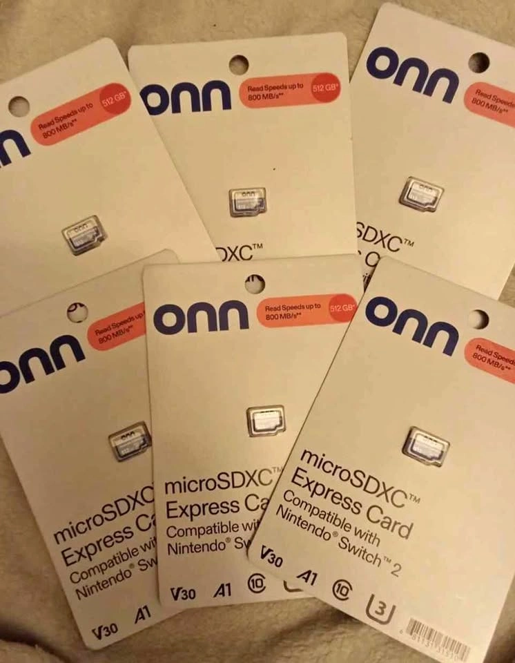 Onn 512GB MicroSD Express Card - New for Nintendo Switch 2