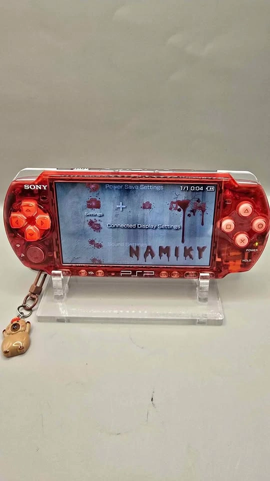 Sony PSP 3000 Clear Red / 128GB Micro SD Card