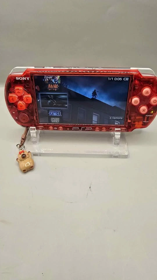 Sony PSP 3000 Clear Red / 128GB Micro SD Card - photo 5