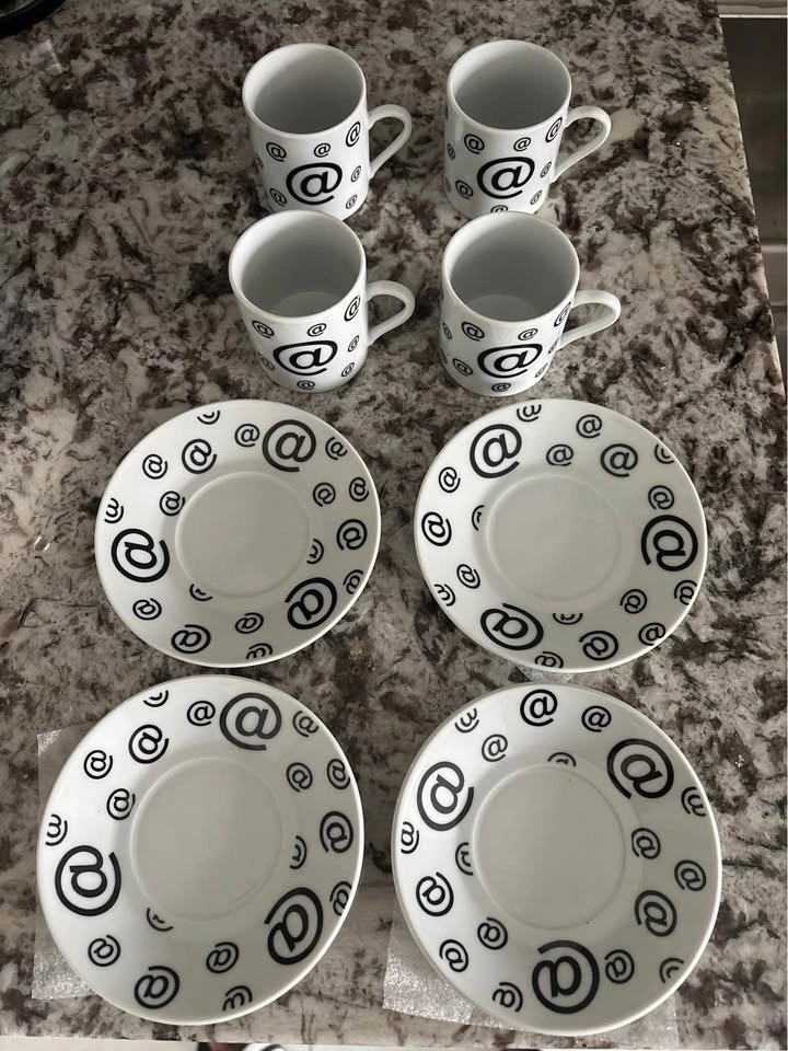 Espresso Cups and Plates Set - photo 2