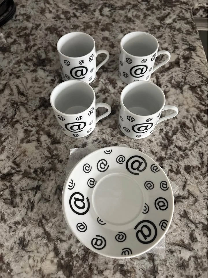 Espresso Cups and Plates Set - photo 3