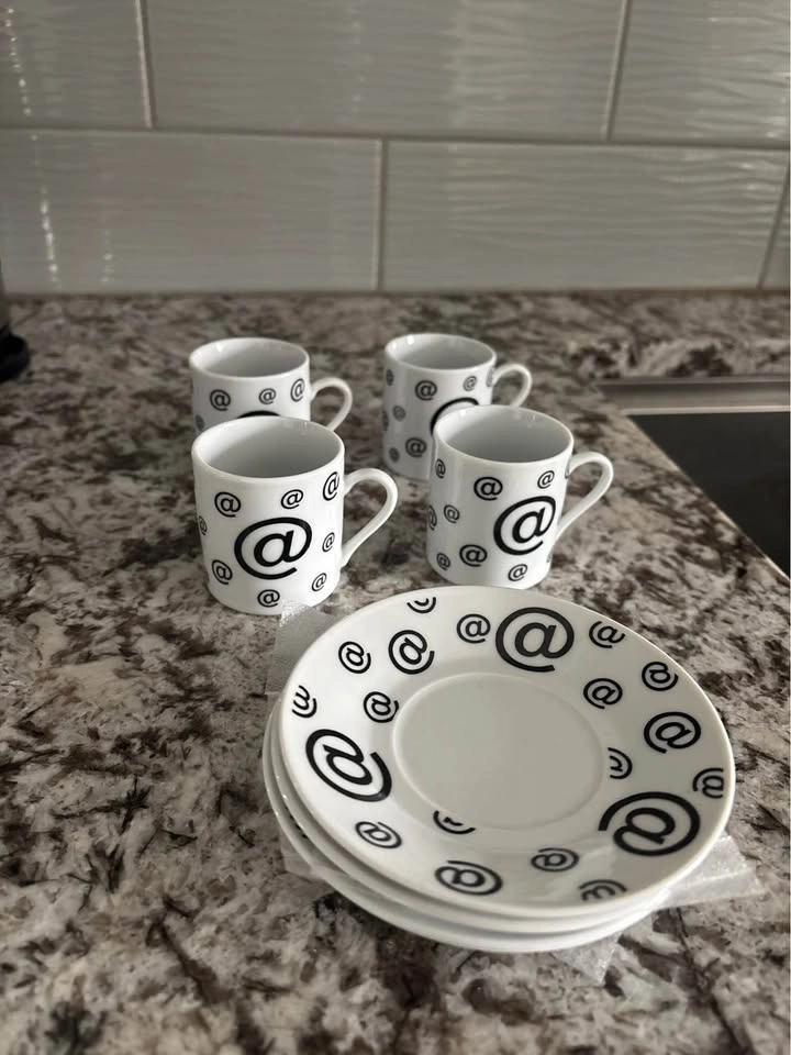 Espresso Cups and Plates Set - photo 5