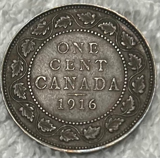 1916 Canadian Large Cent *Au Details*