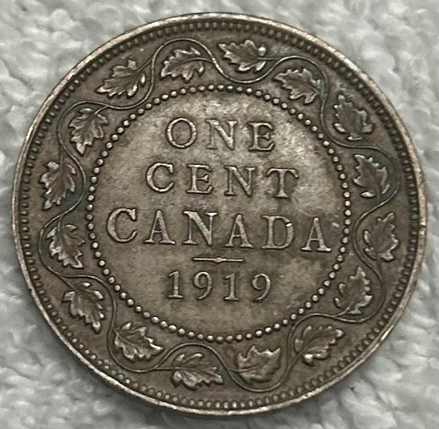 1919 Canadian Large Cent *Au Details*