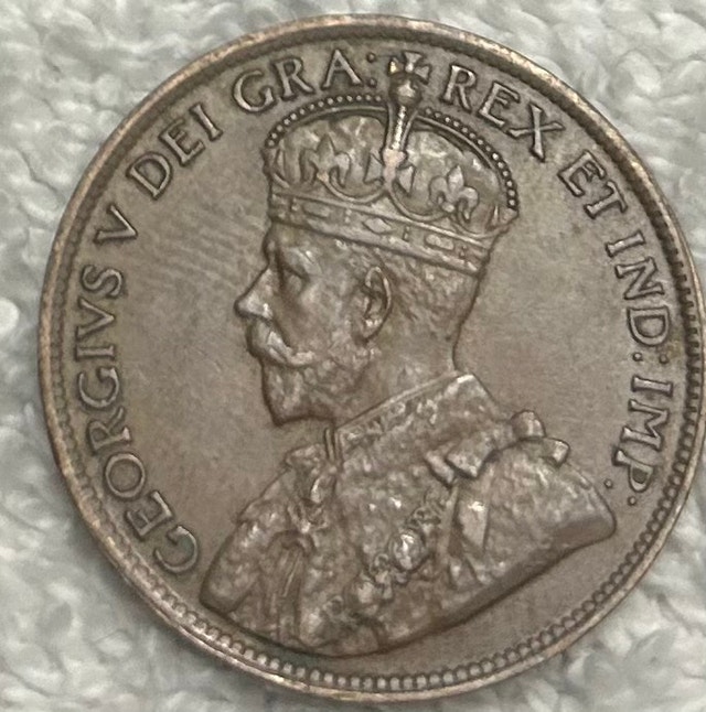 1919 Canadian Large Cent *Au Details* - photo 2