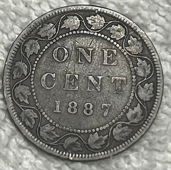 1887 Canadian Large Cent *Far 7 Variety*