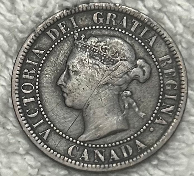 1887 Canadian Large Cent *Far 7 Variety* - photo 2