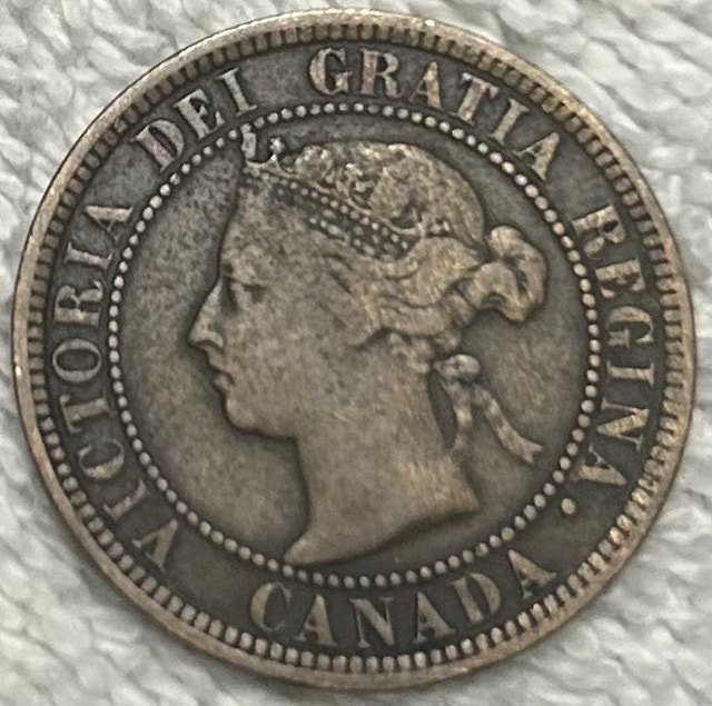 1887 Canadian Large Cent *Far 7 Variety* - photo 2