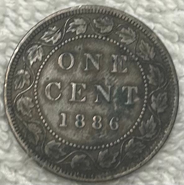 1886 Canadian Large Cent Coin