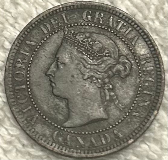 1886 Canadian Large Cent Coin - photo 2