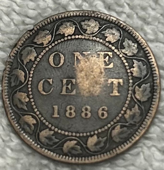 1886 Canadian Large Cent Coin