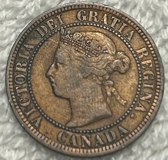 1882-H Canadian Large Cent Coin - photo 2