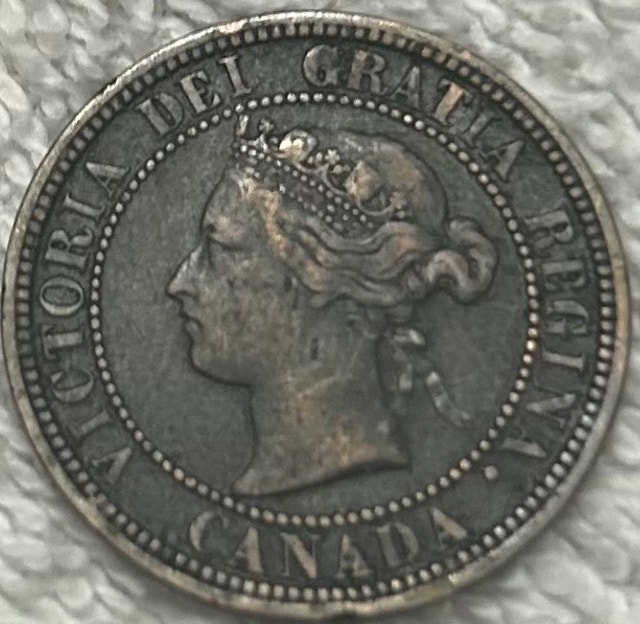 1876-H Canadian Large Cent Coin - photo 2