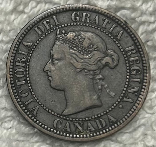 1876-H Canadian Large Cent Coin - photo 2