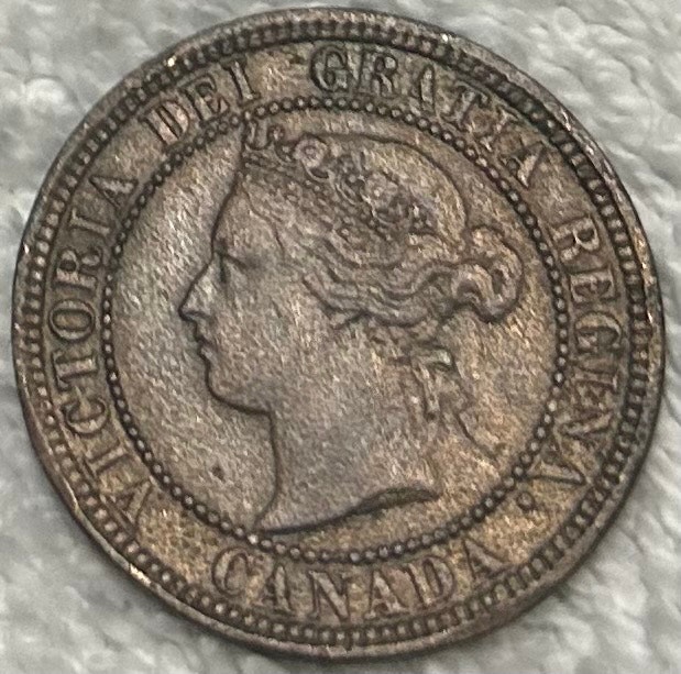 1876-H Canadian Large Cent Coin - photo 2