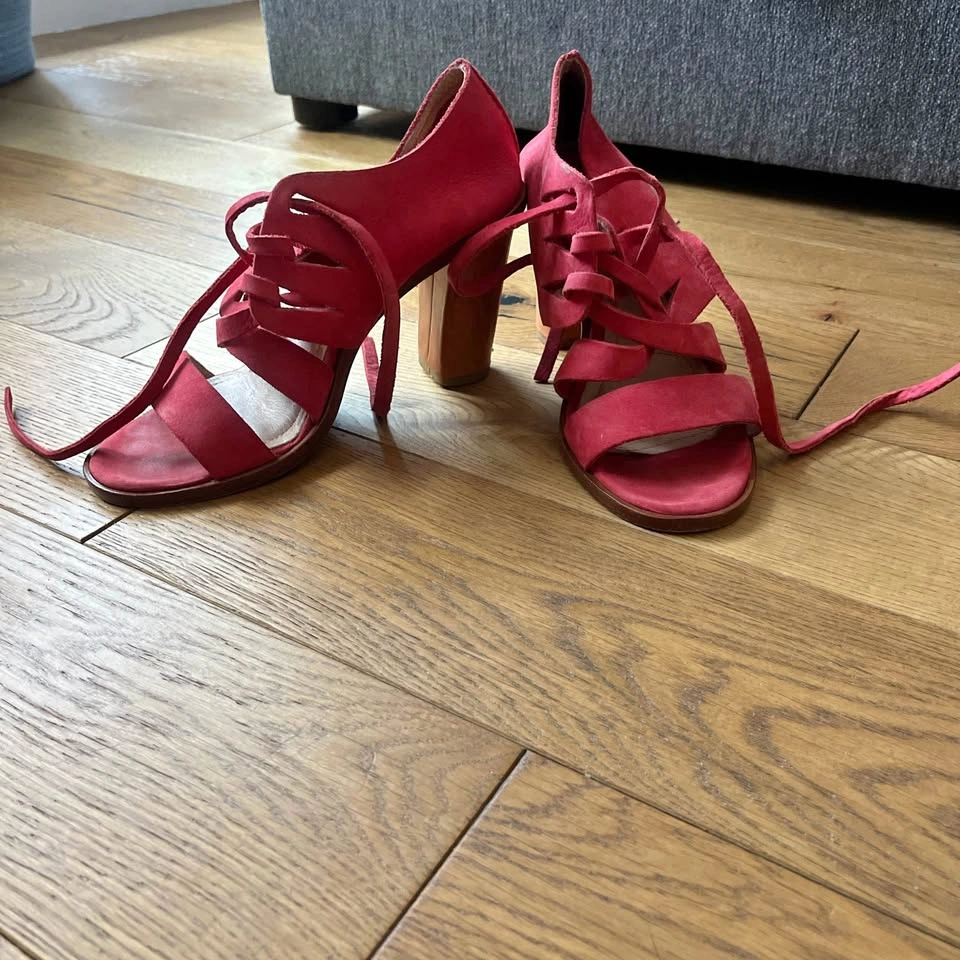 Frye Suede Lace Up Mid Heels