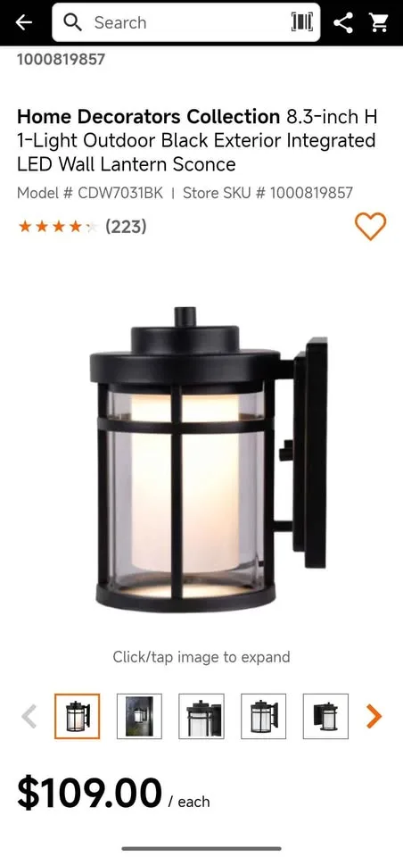 Home Decorators Collection LED Wall Lantern image indicator(7)