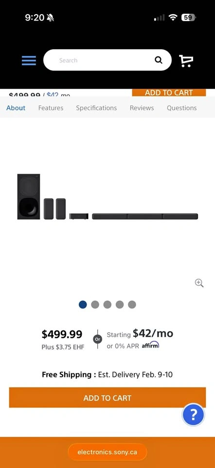 Sony 5.1 Home Theatre Soundbar System